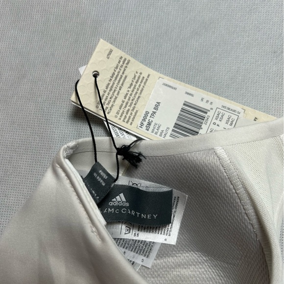 Stella McCartney for adidas white and green sports bra NWT size XS - Picture 3 of 4